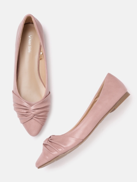 

Allen Solly Women Pink Solid Ballerinas with Knot Detail