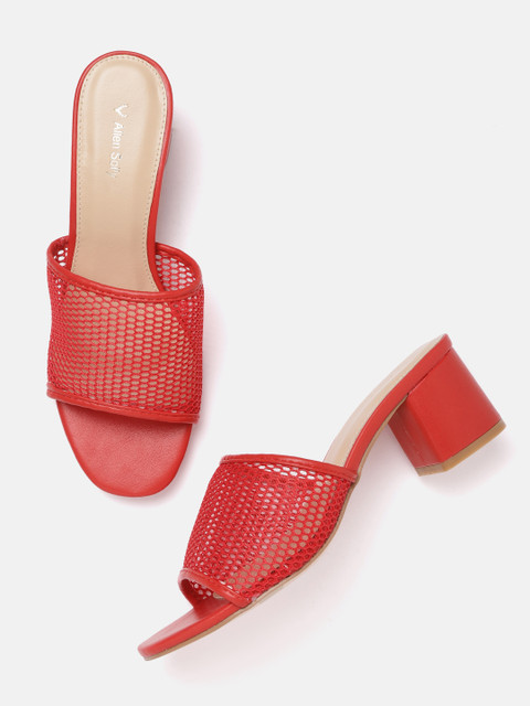 

Allen Solly Women Red Mesh Block Heels