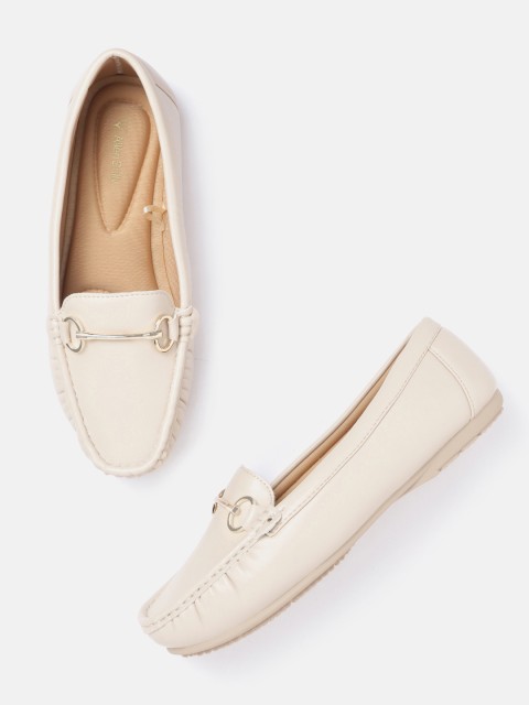 

Allen Solly Women Off White Horsebit Loafers