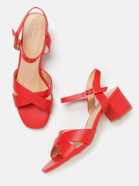 

Allen Solly Women Red Solid Block Heels