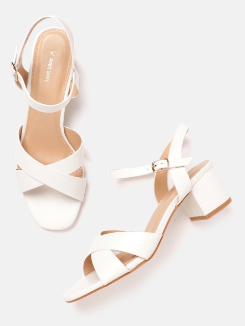 

Allen Solly Women White Solid Block Heels