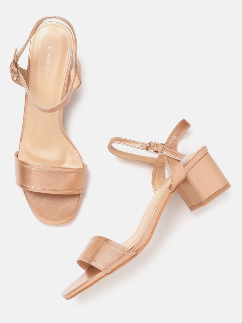 

Allen Solly Women Rose Gold-Toned Solid Block Heels