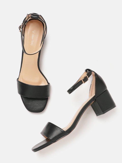 

Allen Solly Women Black Solid Mid-Top Block Heels