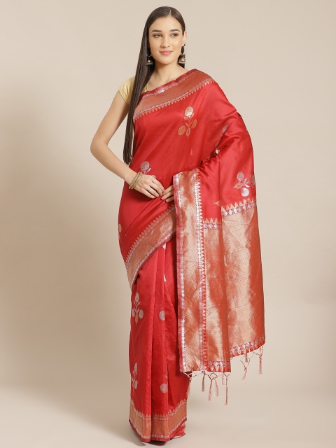 

Anubhutee Red & Golden Woven Design Banarasi Saree