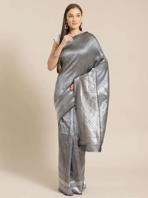

Anubhutee Grey & Silver Woven Design Banarasi Saree