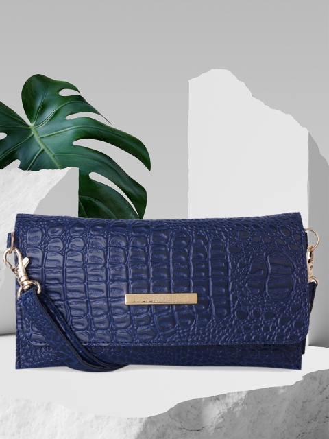 

Lapis O Lupo Blue Textured Sling Bag