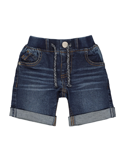 

mothercare Boys Navy Blue Washed Regular Fit Denim Shorts