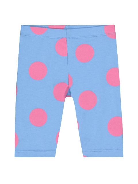 

mothercare Girls Blue & Pink Polka Dot Printed Cropped Leggings