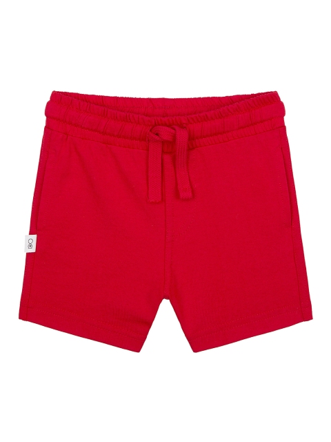 

mothercare Boys Red Solid Pure Cotton Regular Fit Regular Shorts