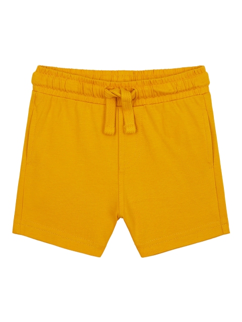 

mothercare Boys Mustard Yellow Solid Pure Cotton Regular Fit Regular Shorts