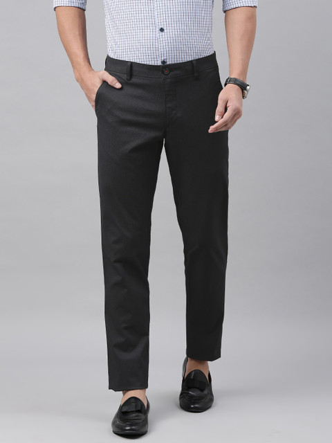 

Louis Philippe Sport Men Black Slim Fit Solid Regular Trousers