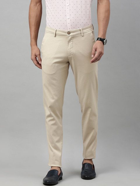 

Louis Philippe Sport Men Beige Slim Fit Solid Regular Trousers