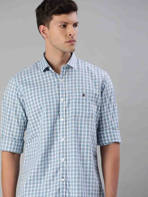 

Louis Philippe Sport Men Blue & White Slim Fit Checked Casual Shirt