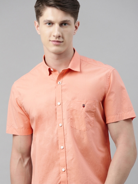

Louis Philippe Sport Men Coral Orange Slim Fit Solid Casual Shirt