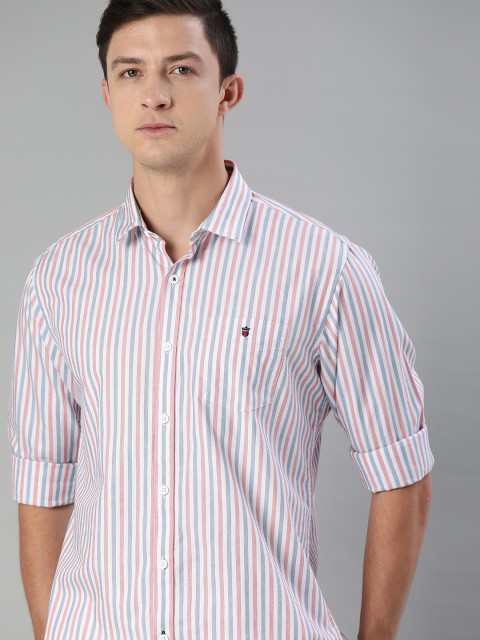 

Louis Philippe Sport Men White & Red Slim Fit Striped Casual Shirt