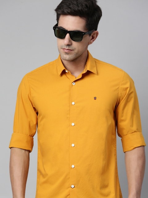 

Louis Philippe Sport Men Mustard Yellow Super Slim Fit Solid Casual Shirt