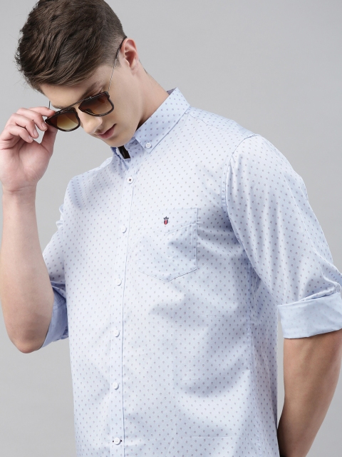 

Louis Philippe Sport Men Blue & Pink Slim Fit Printed Casual Shirt
