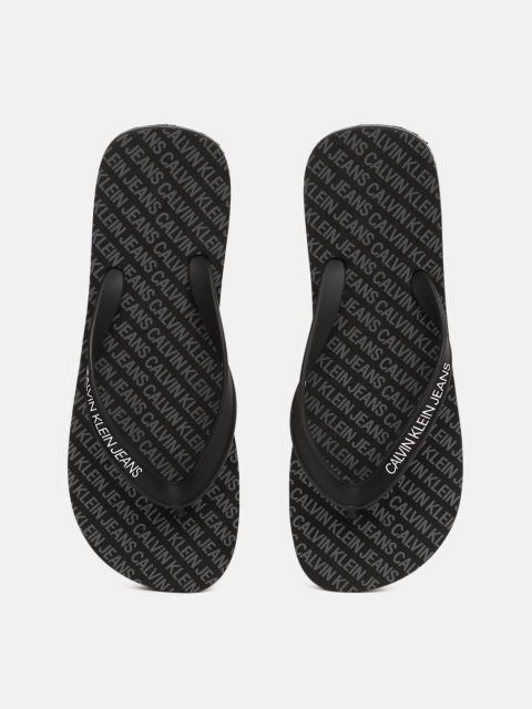 

Calvin Klein Men Black Printed Thong Flip-Flops