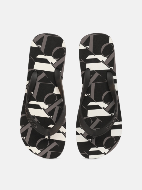 

Calvin Klein Men Black Printed Thong Flip-Flops