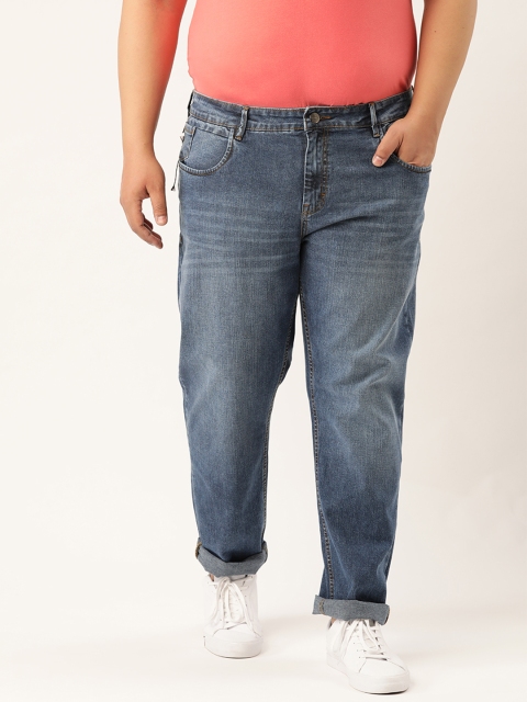 

Sztori Plus Size Men Blue Regular Fit Mid-Rise Clean Look Jeans