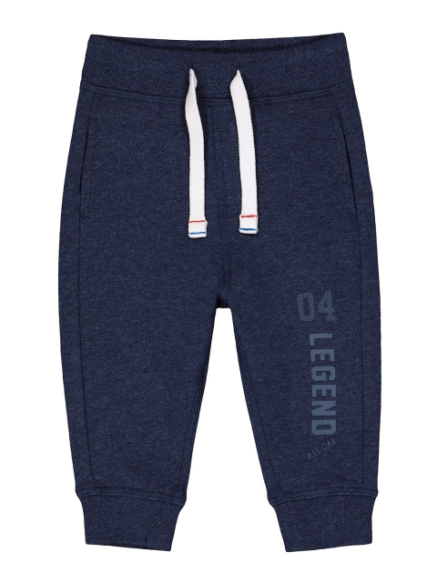 

mothercare Boys Navy Blue Printed Pure Cotton Straight Fit Track Pants