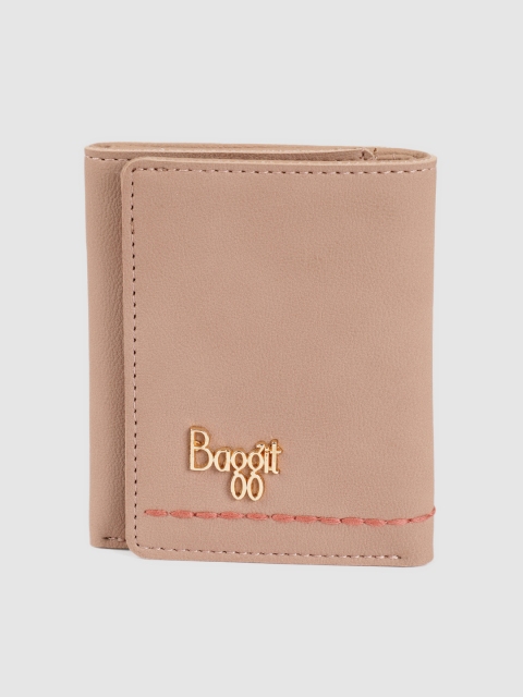 

Baggit Women Pink Solid ORA SCAN Three Fold Wallet