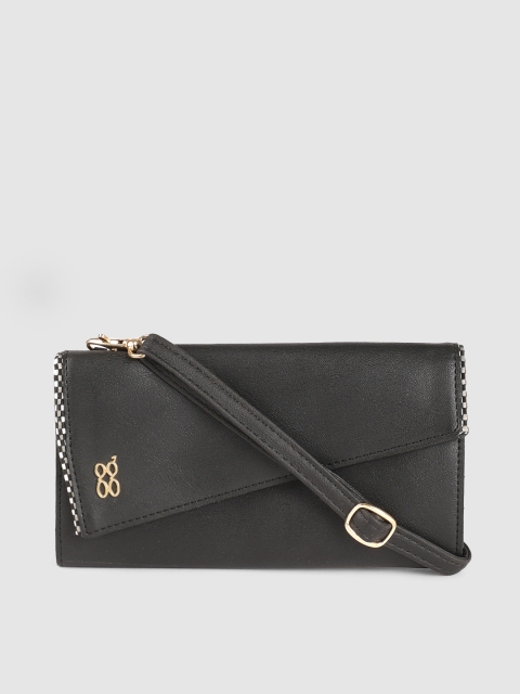 

Baggit Women Black Solid Two Fold Wallet