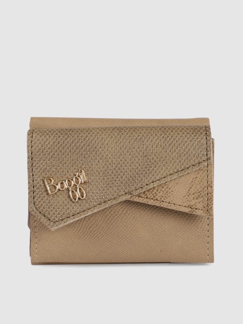 

Baggit Women Beige Animal Textured Three Fold Wallet