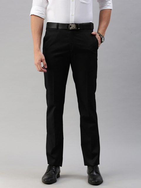 

Raymond Men Black Contemporary Fit Solid Formal Trousers