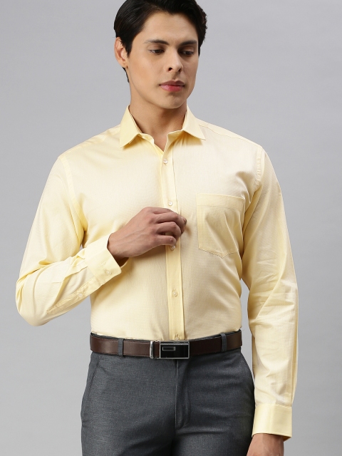 

Park Avenue Men Yellow Solid Regular Fit Formal Shirt