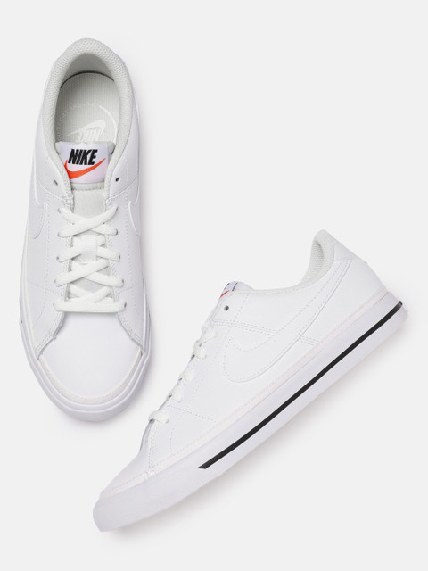 

Nike Boys White COURT LEGACY Leather Tennis Shoes