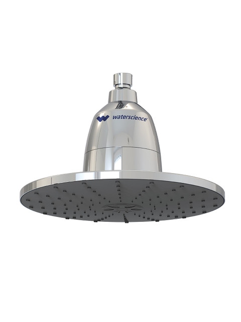 

WaterScience Rain Shower with High Hardness Cartridge for Tanker Water without Shower Arm, Silver