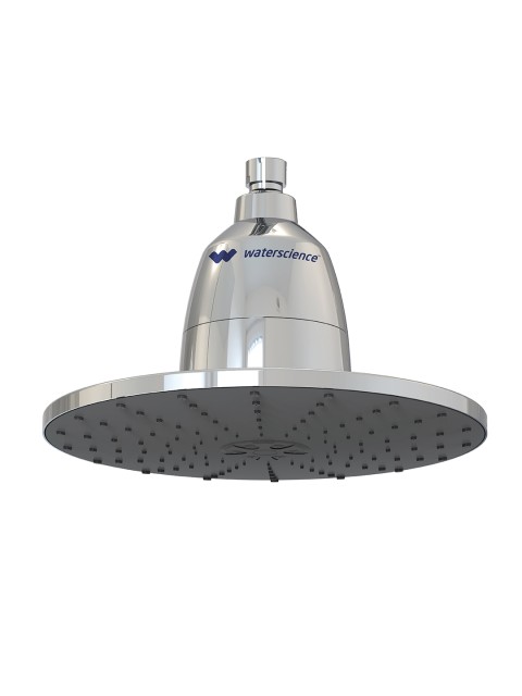 

WaterScience Rain Shower with Standard Cartridge For Chlorine Water Without Shower Arm, Silver