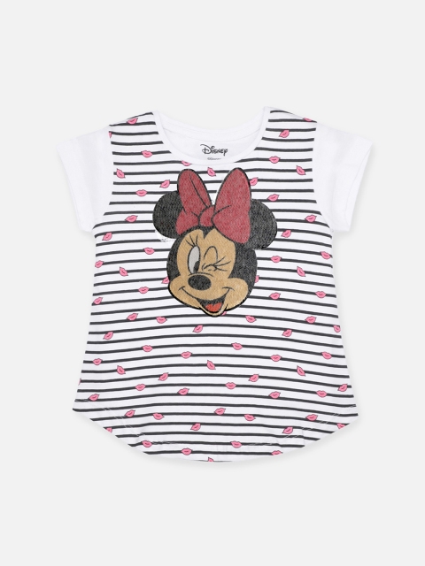 

Kids Ville Mickey & Friends Featured White T-shirt for Girls