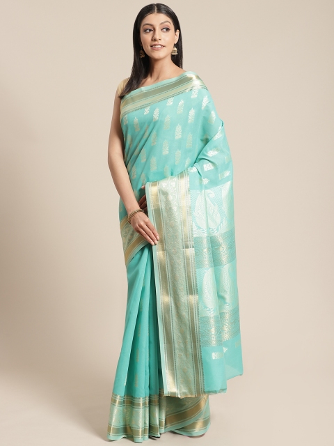 

Mitera Green & Golden Resham Thread Work Banarasi Saree