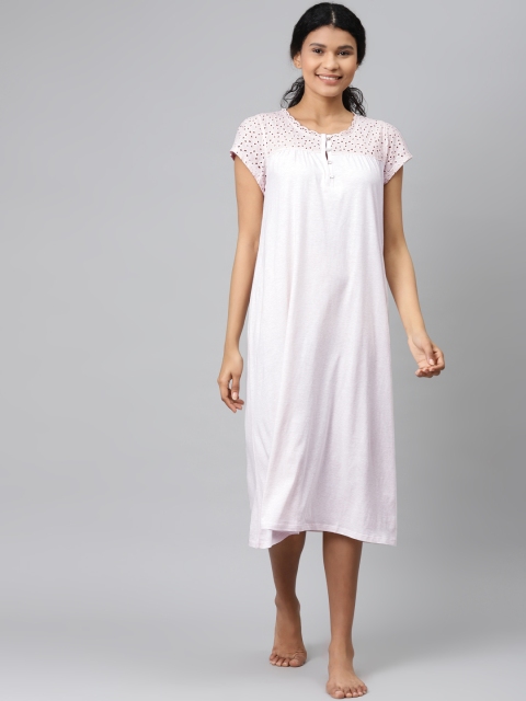 

Marks & Spencer Pink & White Striped Pure Cotton Nightdress