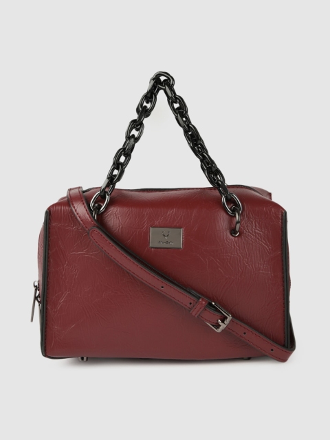 

Allen Solly Brown Textured Handheld Bag