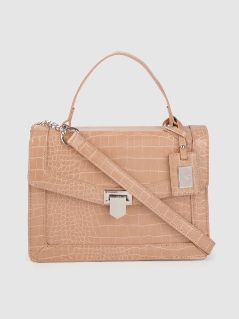 

Allen Solly Beige Textured Satchel