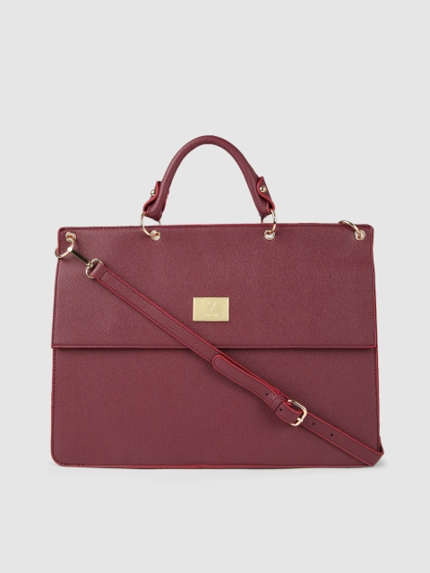 

Allen Solly Burgundy Solid Satchel