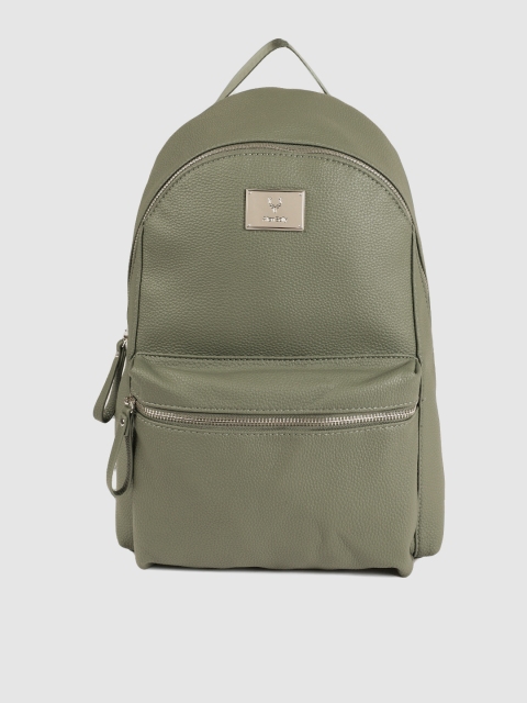 

Allen Solly Women Olive Green Solid Backpack