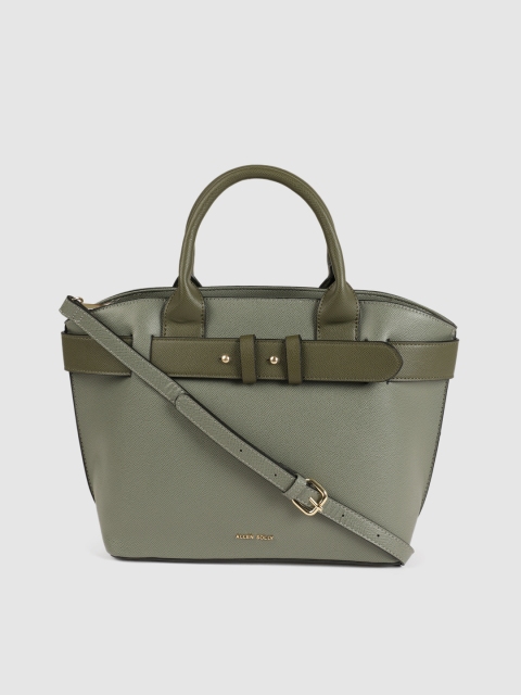 

Allen Solly Olive Green Solid Handheld Bag