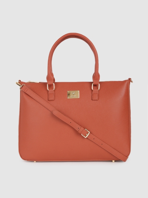 

Allen Solly Rust Red Solid Handheld Bag