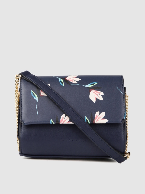 

Allen Solly Navy Blue Floral Printed Sling Bag