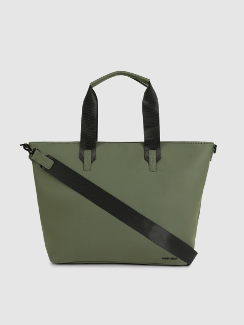 

Allen Solly Olive Green Solid Handheld Bag with File Holder