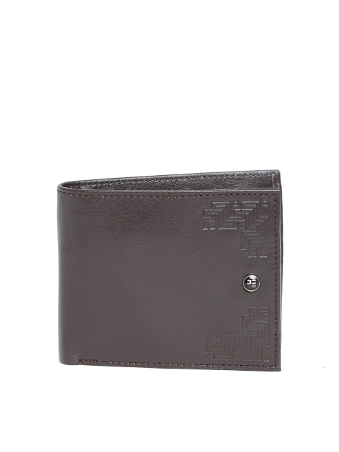 

Peter England Men Dark Brown Genuine Leather Wallet