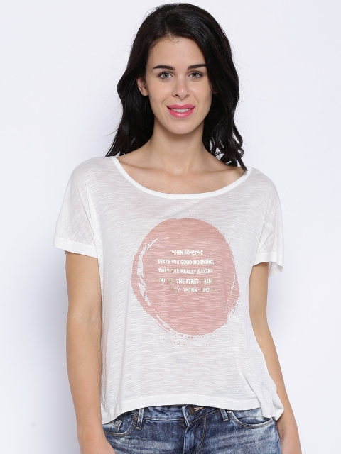 

ONLY Off-White Printed T-shirt