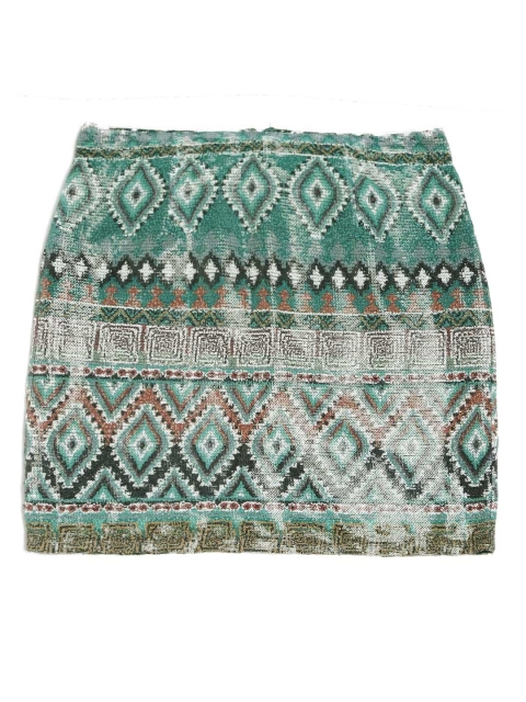 

ONLY Green Sequinned Mini Skirt