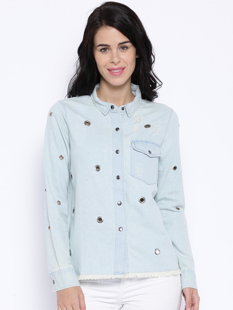

ONLY Light Blue Denim Shirt
