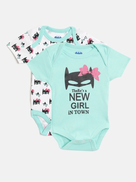 

Moms Love Infant Girls Pack of 2 Assorted Pure Cotton Printed Bodysuits
