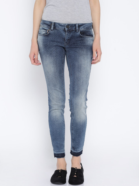 

ONLY Blue Washed & Printed Jeans